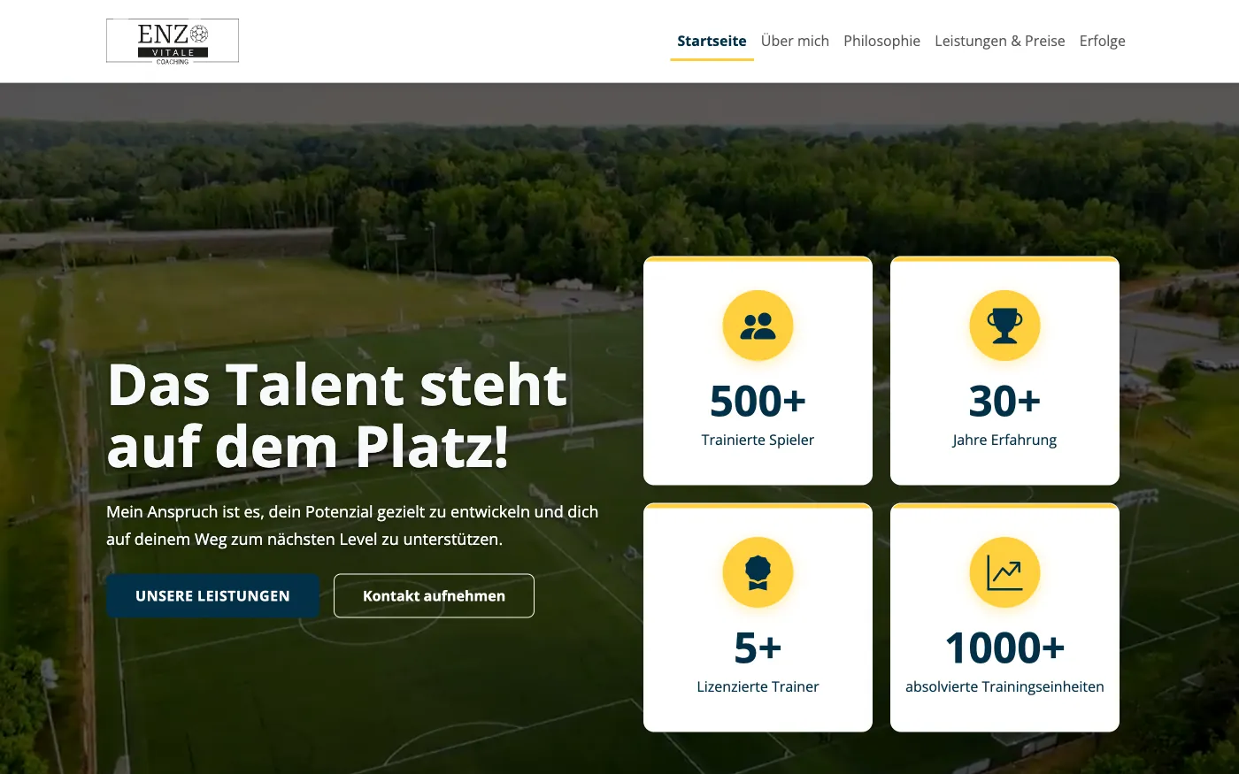 Startseite von evcoaching.de